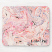 赤面ピンクとパープルマーリング マウスパッド (正面)