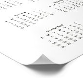 赤面ピンクとフェイク金ゴールドの花 | 2018カレンダー ポスター (角)