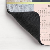 赤面ピンクとフェイク金ゴールド2018フォトカレンダー マウスパッド (コーナー)