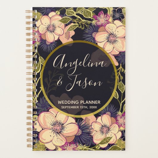 赤面ピンクとブラック結婚ズ プランナー手帳 (正面)