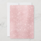 赤面ピンクとブルゴーニュのスパークルバチェロレッテ 招待状 (裏面)