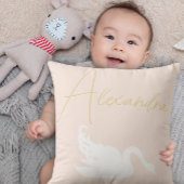 赤面ピンクとホワイトスワン任意の色 クッション