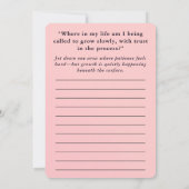 赤面ピンクと埃っぽいバラ牡丹開花肯定 ノートカード (裏面)