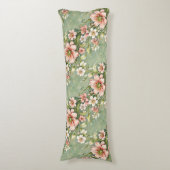 赤面ピンクと白の花をセージに ボディピロー (正面縦)