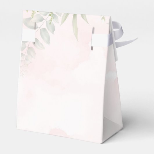 赤面ピンクと緑葉のシ結婚ック フェイバーボックス (裏面サイド)