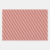 赤面ピンクと茶色の幾何学的モザイク ラッピングペーパーシート (正面2)
