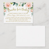 赤面ピンクと金ゴールドのベビー挿入カード用ブック エンクロージャーカード (正面/裏面)