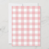 赤面ピンクと金ゴールドアイスクリームベビーシャワー 招待状 (裏面)