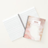 赤面ピンクと金ゴールドインクパーソナライズされたレッスンノート ノートブック (内部)