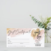 赤面ピンクと金ゴールドギフトカードの追加ロゴ (スタンド正面)