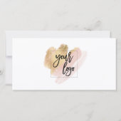 赤面ピンクと金ゴールドギフトカードの追加ロゴ (裏面)