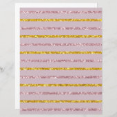 赤面ピンクと金ゴールドスクラップブック紙 (正面/裏面)