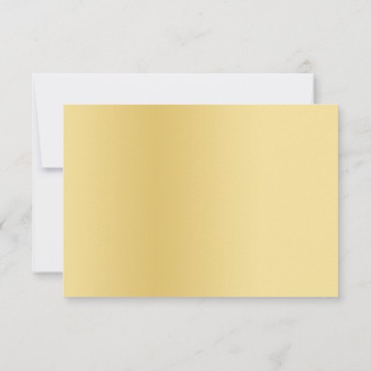 赤面ピンクと金ゴールドスパークルライトRSVP 出欠カード (裏面)