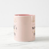 赤面ピンクと金ゴールドパーソナライズされたワールド最高のマム ツートーンマグカップ (中央)