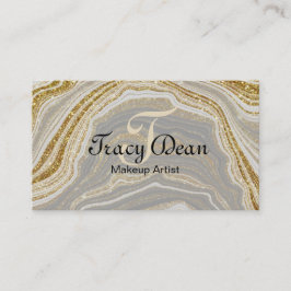 赤面ピンクと金ゴールドフェイクグリッター名刺 名刺