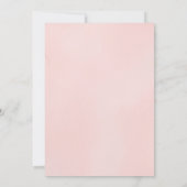 赤面ピンクと金ゴールドフローラベビーガールシャワーインビタ 招待状 (裏面)