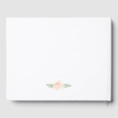 赤面ピンクと金ゴールドフローラボタニッ結婚クス ゲストブック (裏面)