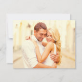 赤面ピンクと金ゴールドフローラボホ結婚さんの写真 セーブザデート (裏面)