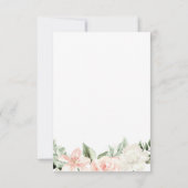 赤面ピンクと金ゴールドフローラ植物性RSVPカード 出欠カード (裏面)