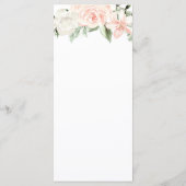 赤面ピンクと金ゴールドフローラ結婚の メニュー (裏面)