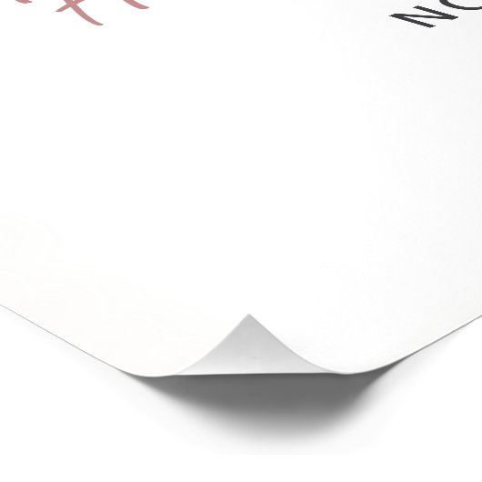 赤面ピンクと金ゴールドフローラ80th誕生日へようこそ ポスター (コーナー)