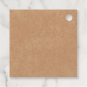 赤面ピンクと金ゴールドフローラKraft 結婚's Thank You フェイバータグ (裏面)