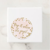 赤面ピンクと金ゴールドポップ・アートのグリッター時に彼女のポップ フェイバータグ (インサイチュ)