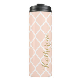 赤面ピンクと金ゴールドモロッコモノグラム タンブラー