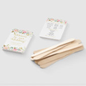 赤面ピンクと金ゴールド水彩フローラプログラムファン ハンドファン (組立なし)