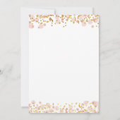 赤面ピンクと金ゴールド誕生日パーティーの招待 招待状 (裏面)