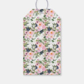 赤面ピンクと青の花 ギフトタグ (裏面)