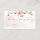 赤面ピンクどのように大きいママの腹の囲いカード エンクロージャーカード (正面)