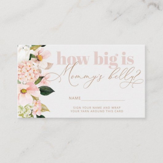 赤面ピンクどのように大きいママの腹の囲いカード エンクロージャーカード (正面)