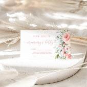 赤面ピンクどのように大きいママの腹の囲いカード エンクロージャーカード