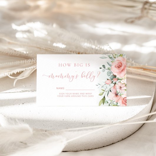 赤面ピンクどのように大きいママの腹の囲いカード エンクロージャーカード