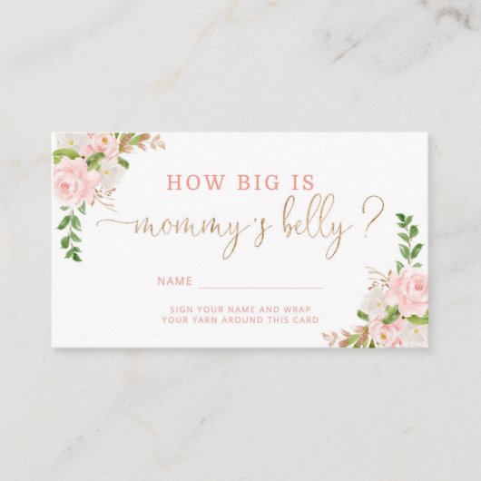 赤面ピンクどのように大きいママの腹の囲いカード エンクロージャーカード (正面)