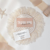 赤面ピンクのお客様ご注文ありがとうございます 名刺