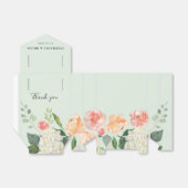 赤面ピンクのオレンジ色のフローラの結婚水色 フェイバーボックス (折り畳みなし)