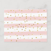赤面ピンクのカボチャフローラ本の赤ちゃんシャワー インビテーションポストカード (裏面)