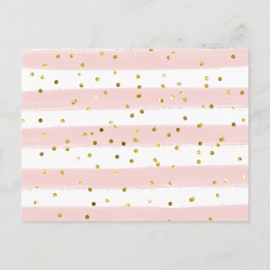 赤面ピンクのカボチャフローラ本の赤ちゃんシャワー インビテーションポストカード (裏面)