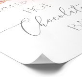 赤面ピンクのクリスマスツリーのホットチョコレートバー ポスター (角)