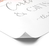 赤面ピンクのクリスマスツリーカードとギフトポスター ポスター (角)