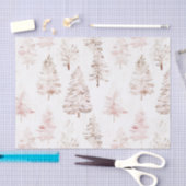 赤面ピンクのクリスマスツリー 薄葉紙 (クラフト)