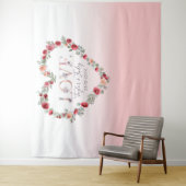 赤面ピンクのグラデーション自撮り愛の背結婚景 タペストリー (インサイチュ)