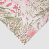 赤面ピンクのサンゴの森の緑の水色フローラ 薄葉紙 (詳細)