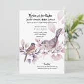 赤面ピンクのシナモンカントリーバードサマーシック 招待状 (スタンド正面)