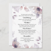 赤面ピンクのシナモンカントリーバードサマーシック 招待状 (裏面)