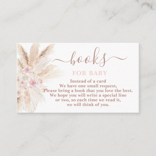 赤面ピンクのトロピカルブックでベビーガールカード エンクロージャーカード (正面)