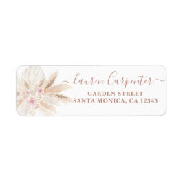 赤面ピンクのトロピカルボホラベル ラベル