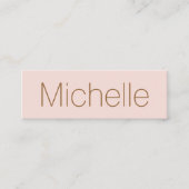 赤面ピンクのネッミニマルトワーク スキニー名刺 (正面)
